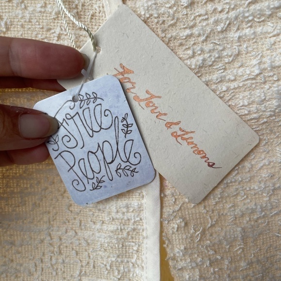 NWT For Love and Lemons x Free People Knitz Andi Mini Skirt in Cream Size XS - Picture 5 of 9